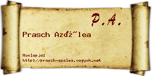 Prasch Azálea névjegykártya